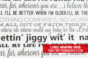 lyricswrappingpaper