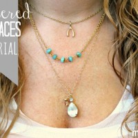 DIY Layered Necklace Tutorial from Miss Lovie via www.thirtyhandmadedays.com