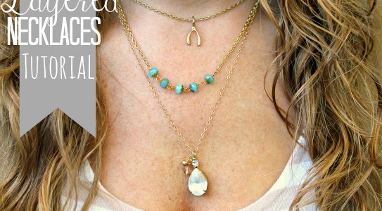 DIY Layered Necklace Tutorial from Miss Lovie via www.thirtyhandmadedays.com