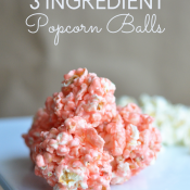 Easiest Popcorn Balls Ever! Only 3 ingredients. www.thirtyhandmadedays.com