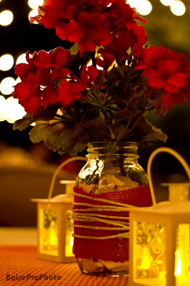 geranium centerpiece