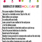Printable Random Acts of Kindness for the Holidays List from www.thirtyhandmadedays.com