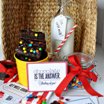 Fun gift basket idea + cute coordinating tags - the perfect thing for someone who is hard to buy for! | Thirty Handmade Days