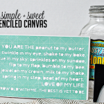 Super simple + sweet DIY Stenciled Canvas- one of my favorite quotes | Thirty Handmade Days