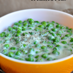 Simple side dish: Creamed Peas using 5 ingredients you most likely have on hand. So delicious! | Thirty Handmade Days
