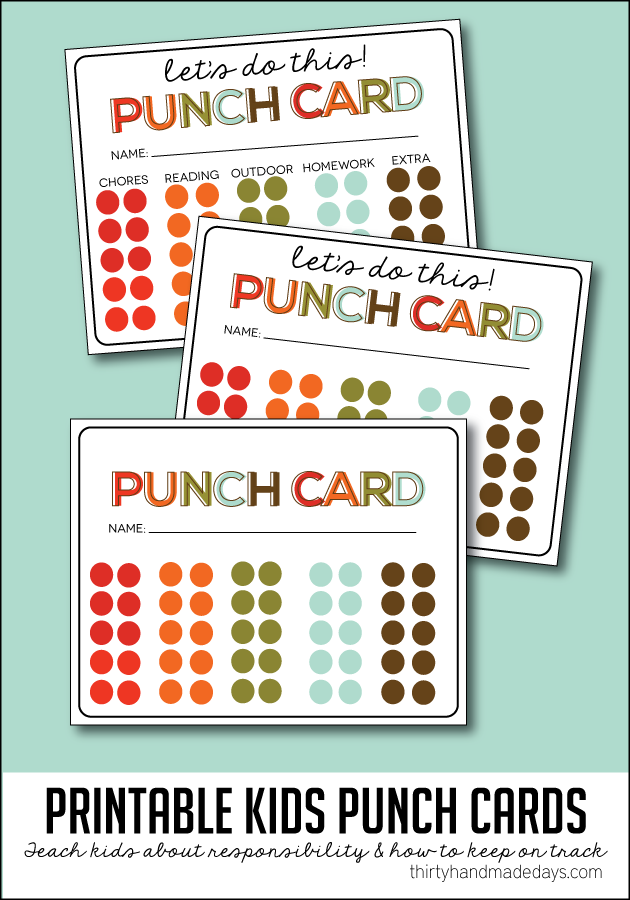 Printable Punch Cards Printable Word Searches