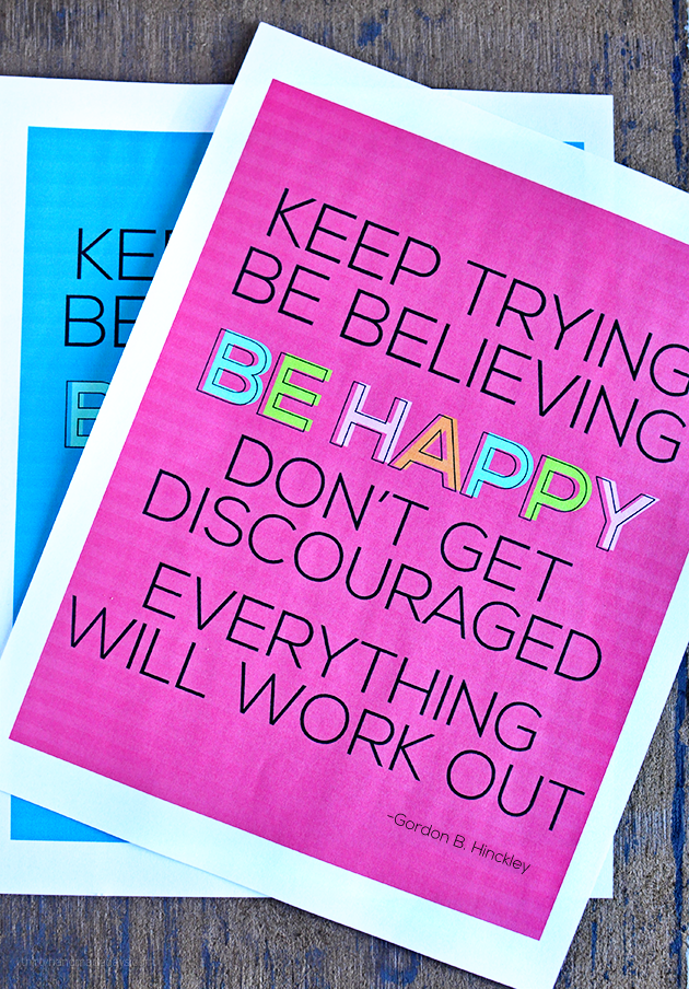 Printable Encouragement Quotes Card + Print