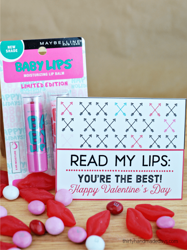Printable Lip Balm Valentine's Day Gift Idea