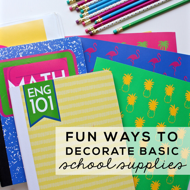Fun Ways to Decorate Basic School Supplies Thirty Handmade Days