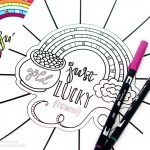 Download this cute and FREE Printable St.Patrick's Day Rainbow Coloring Page as a fun activity for you and your children!