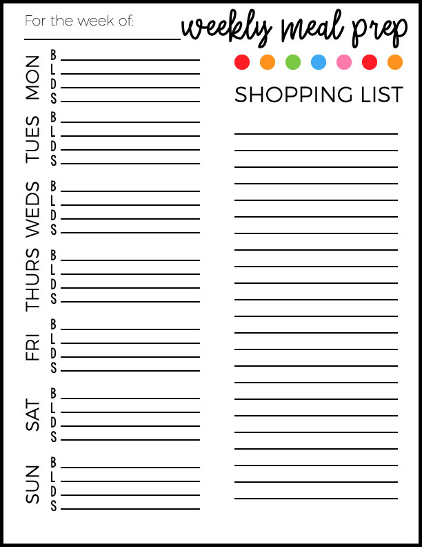 grocery-list-worksheet