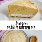 Frozen Peanut Butter Pie - this is a tasty treat for summer! via www.thirtyhandmadedays.com