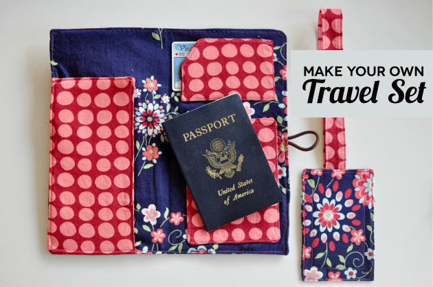 Learn how to make your own travel set- a fun sewing project with step by step tutorial! 