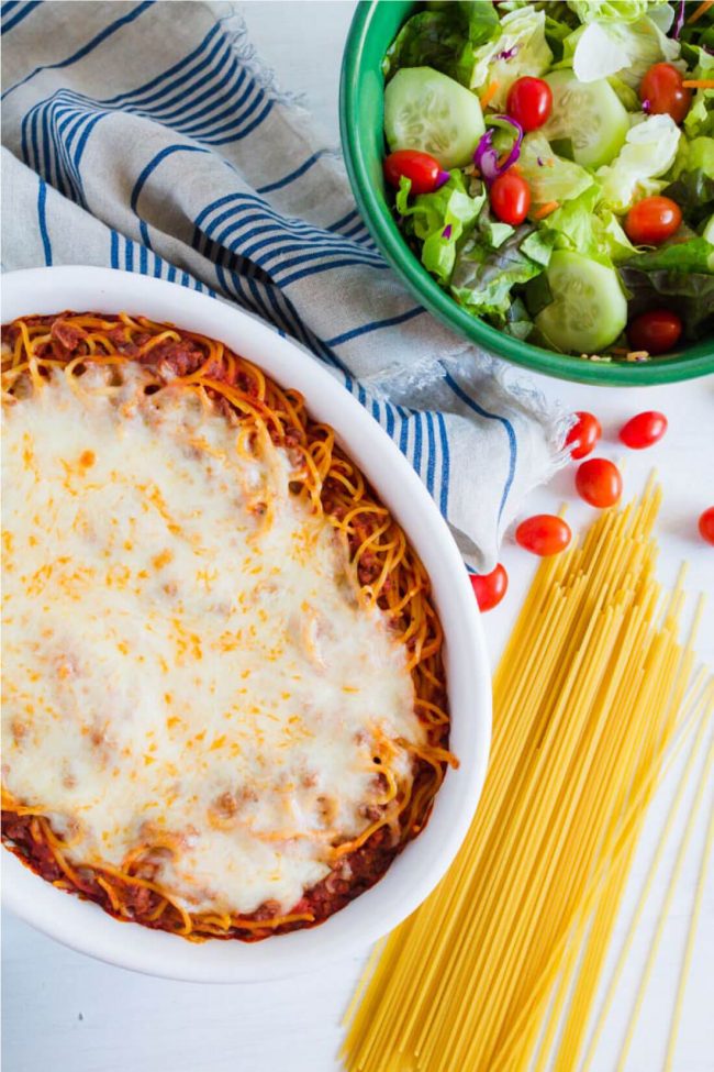 Easy Baked Spaghetti Recipe Thirty Handmade Days