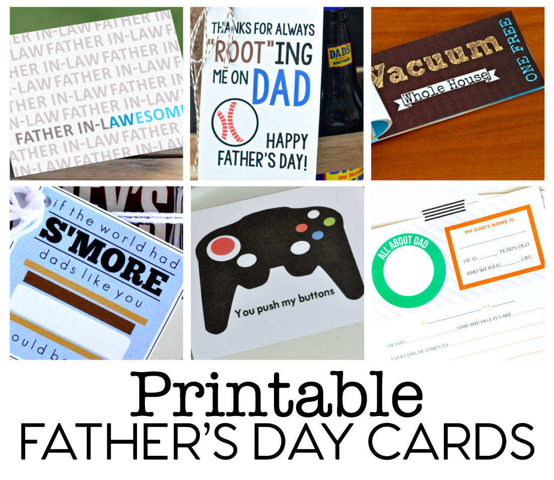 Printable Fathers Day Cards - download one (or all) of these cards.
