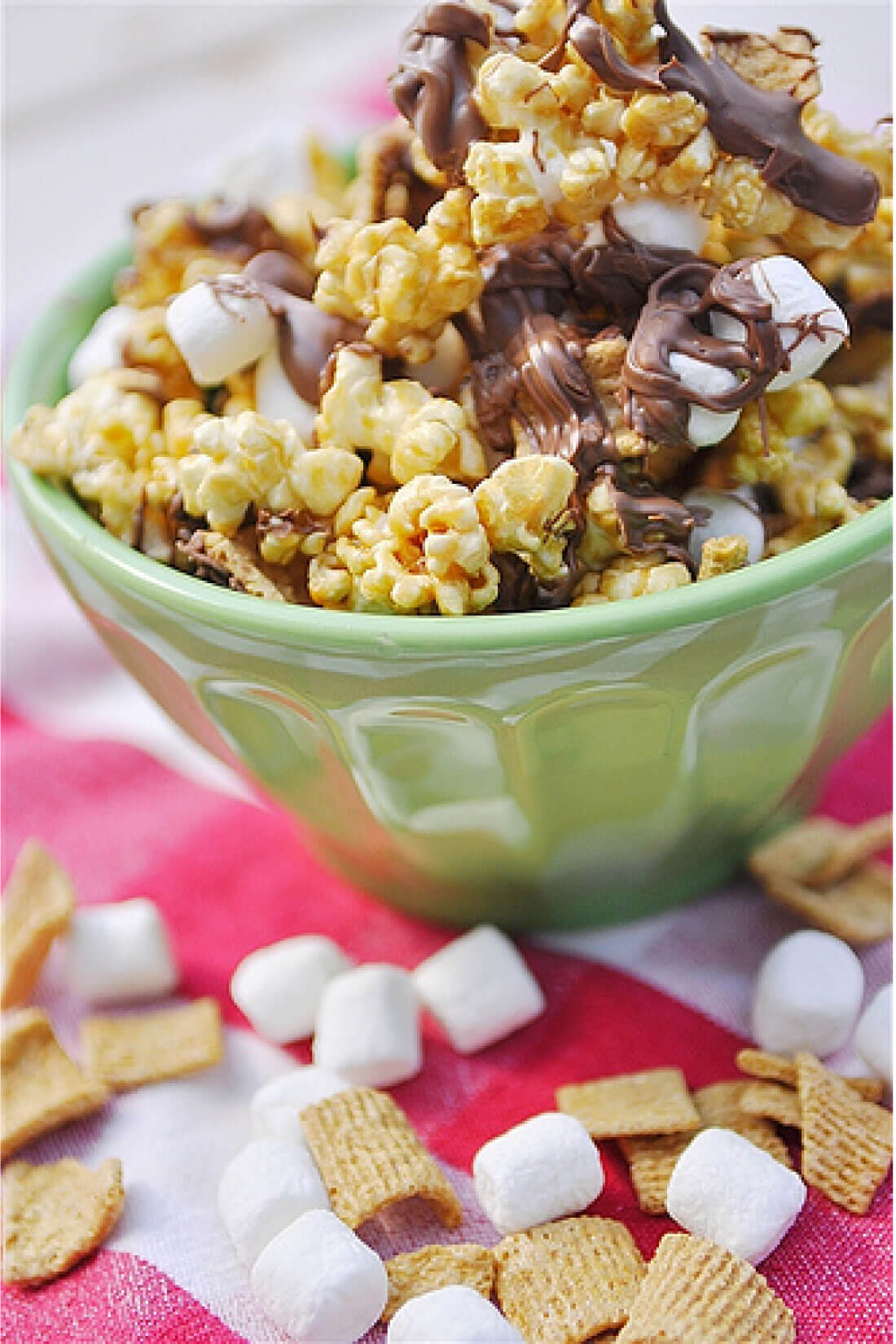 Take traditional Caramel Popcorn to the next level with this S'mores version!