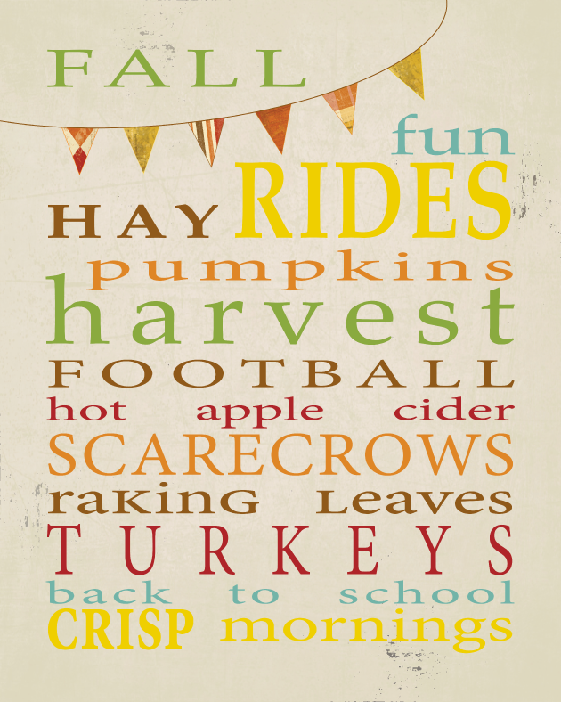 Fall Subway Art Printable