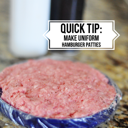 Quick tip for hamburger patties www.thirtyhandmadedays.com