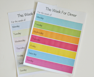 This Month for Dinner: Printable Meal Plans