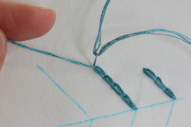 Learn to chain stitch - make this cute Christmas ornament. Step 7 via www.thirtyhandmadedays.com