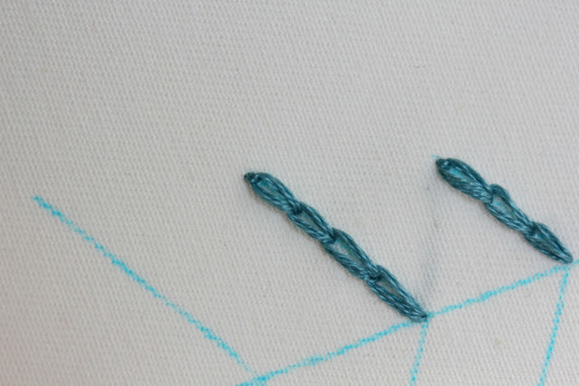 Learn to chain stitch - make this cute Christmas ornament. Step 8 via www.thirtyhandmadedays.com