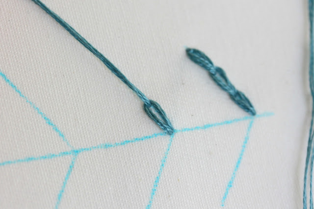 Learn to chain stitch - make this cute Christmas ornament. Step 3 via www.thirtyhandmadedays.com