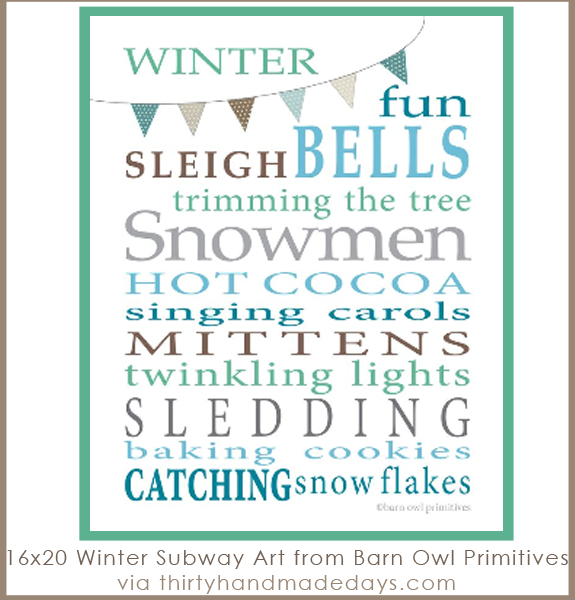 Subway Art Winter Version