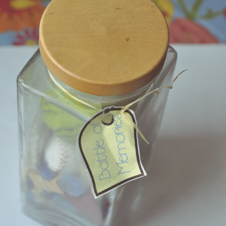 Sentimental gifts - make this bottle of memories for someone you love!