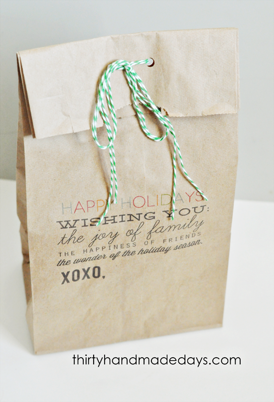 Gift Bags: Printable Holiday Style