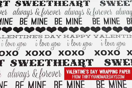 Love Love Love Wrapping Paper For Valentines or Anniversaries