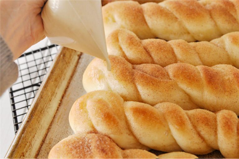 Cinnamon Sugar Breadsticks with Cream Cheese Frosting