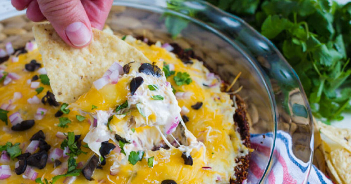 Chile Verde Layered Bean Dip