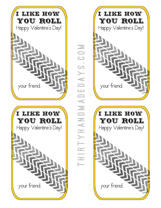 I Like The Way You Roll Valentine Printable i-like-the-way-you-roll-valentine-printable
