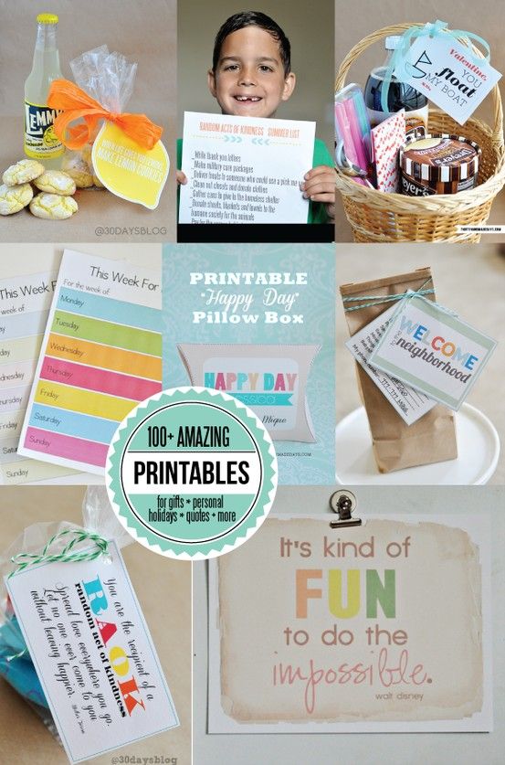 Over 100 #printables in one spot! Gifts, holidays, personal and more.