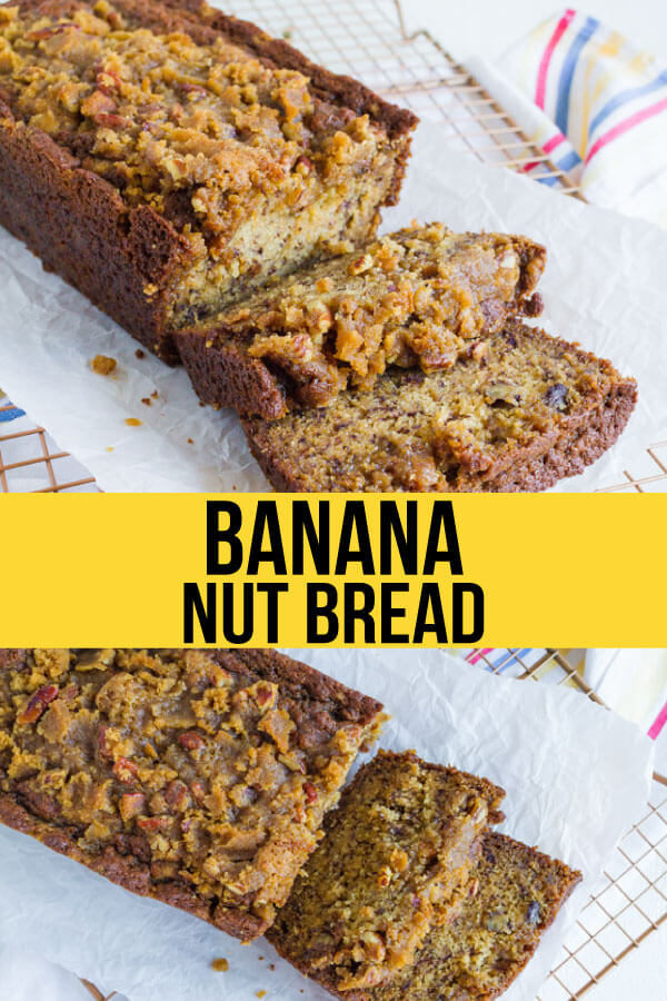 A delicious Banana Nut Bread Recipe with a cinnamon sugar topping that will knock your socks off! from www.thirtyhandmadedays.com