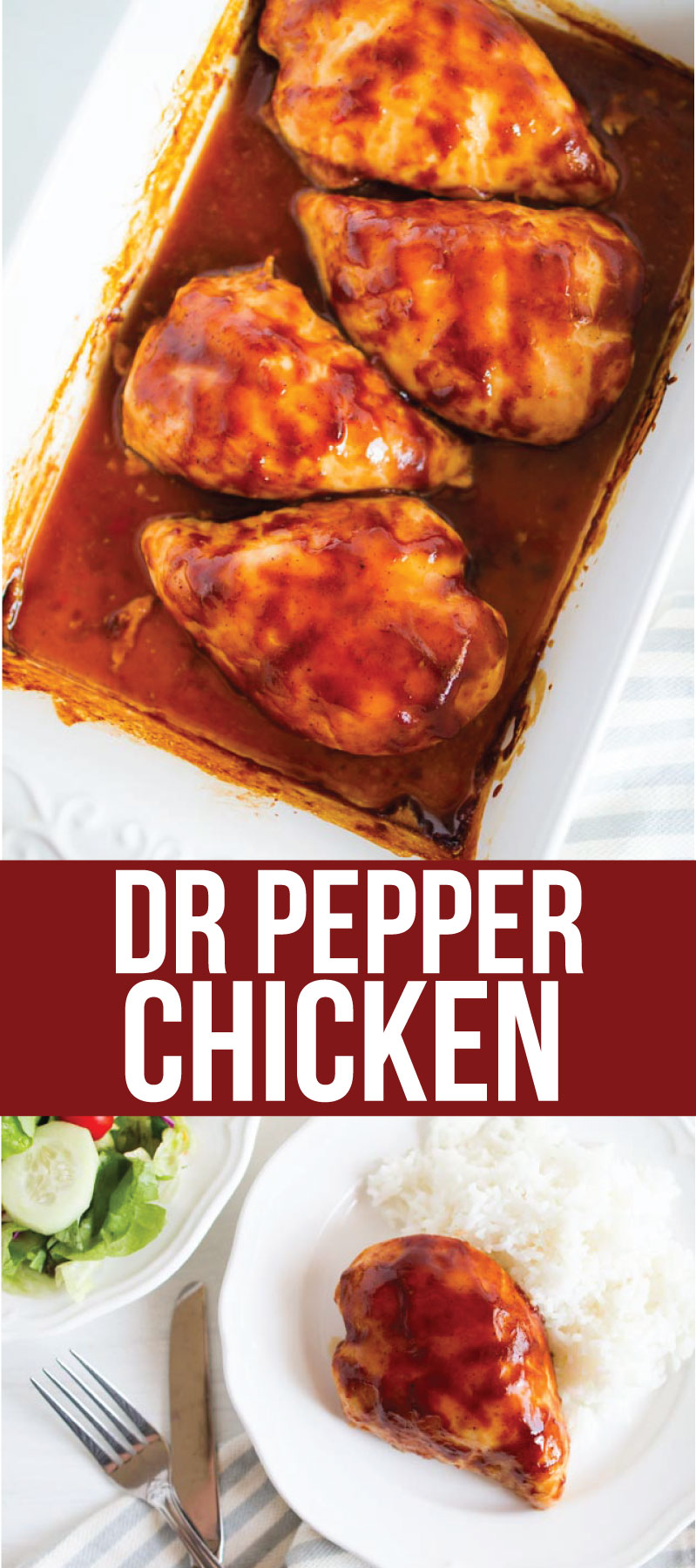 Food: Dr. Pepper Chicken - an easy dinner recipe made with just a few ingredients from www.thirtyhandmadedays.com