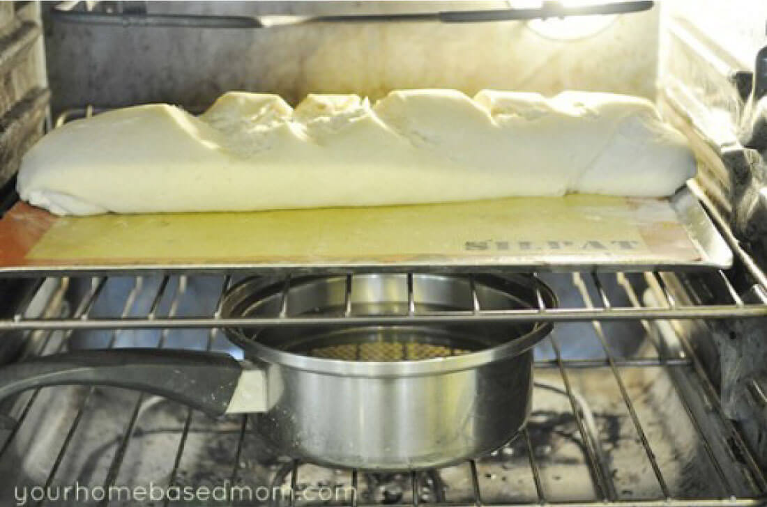 Quick French Bread- an easy and awesome recipe! In the oven.