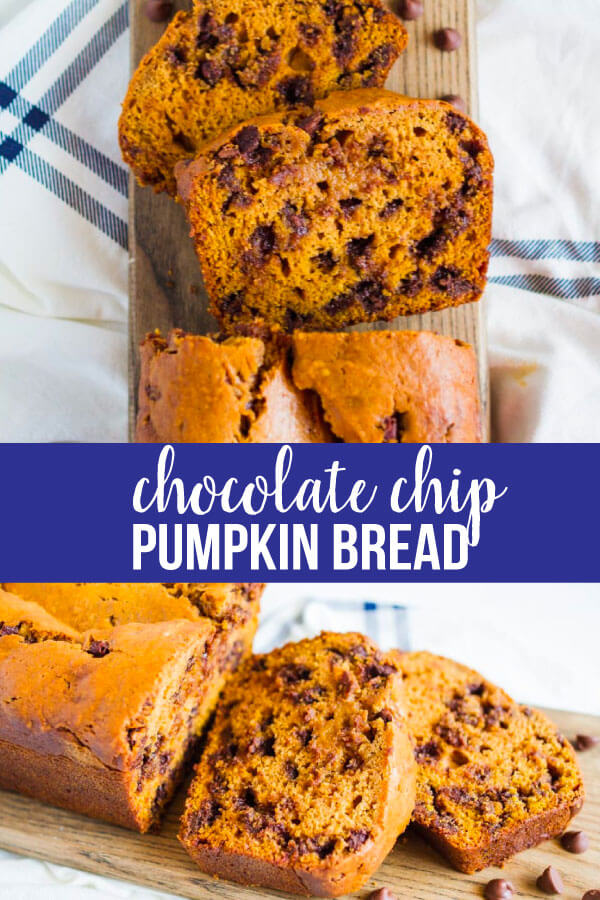 Chocolate Chip Pumpkin Bread- an easy quick bread recipe that is perfectly fall. www.thirtyhandmadedays.com