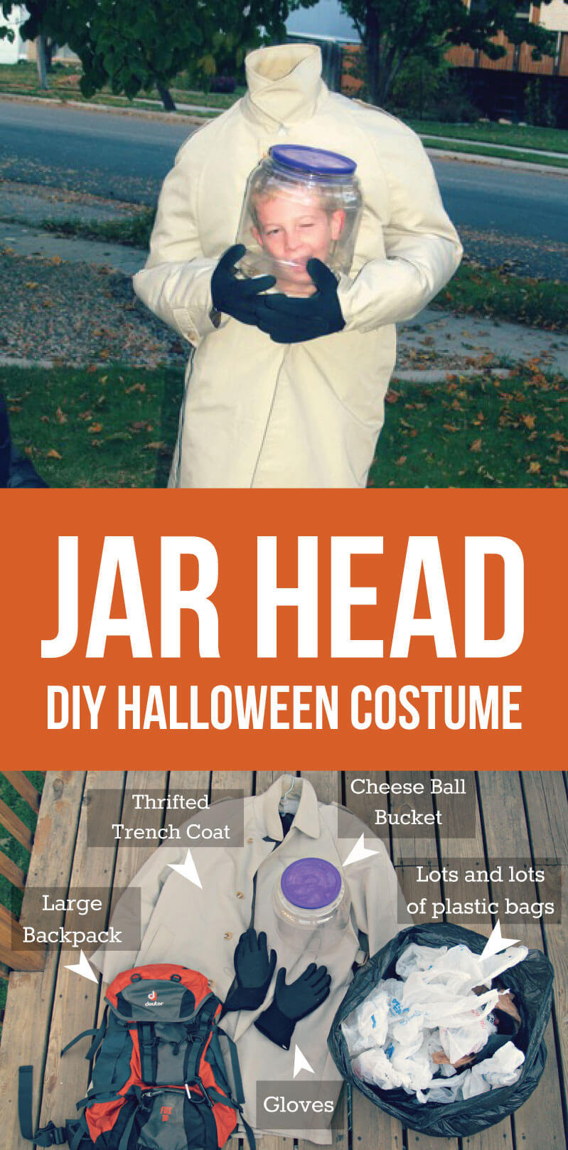DIY Costume How to make a Jar Head!