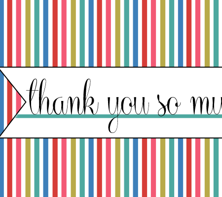 Printable thank you card