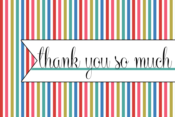 Printable thank you card