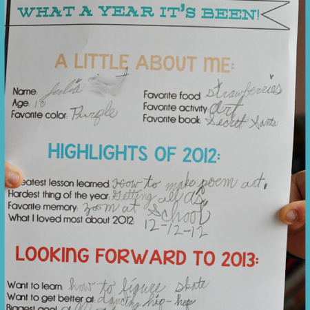 New Year Resolutions for Kids 2013