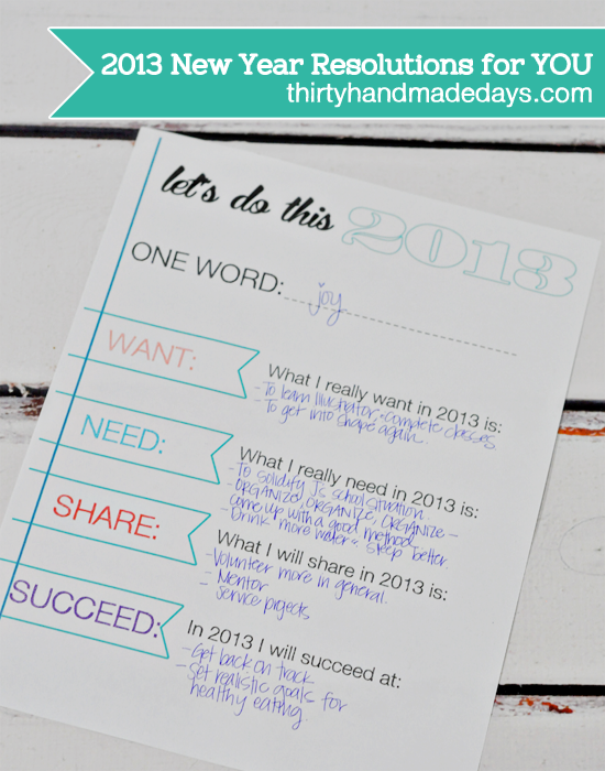 New Year Goals Template from www.thirtyhandmadedays.com