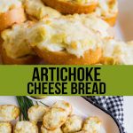 Artichoke Cheese Bread - an easy to make, delicious appetizer! www.thirtyhandmadedays.com