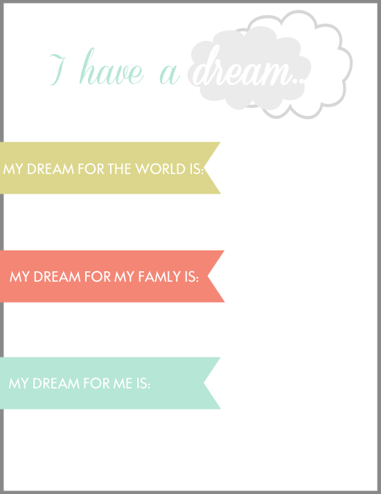 Martin Luther King Jr inspired printable 