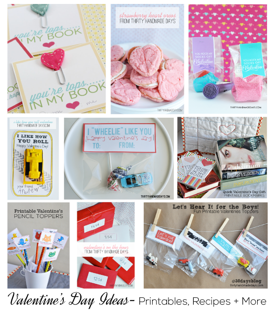 Over 25 Valentine's Day Ideas, Printables and Recipes from www.thirtyhandmadedays.com