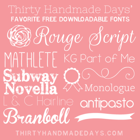 Favorite Free Fonts from @30daysblog