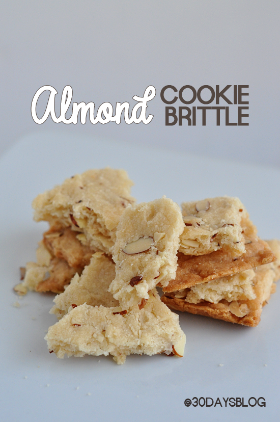 Almond Cookie Brittle from @30daysblog