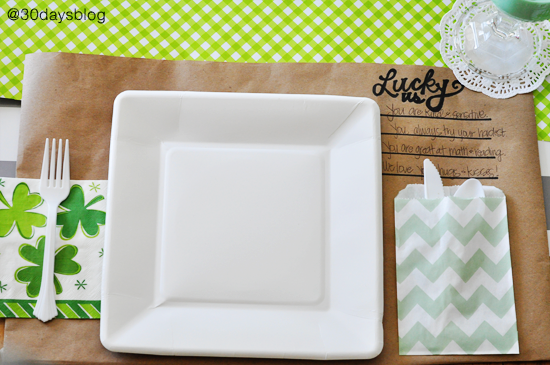 Kraft "lucky us" Placemats