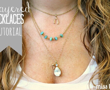 DIY Layered Necklace Tutorial from Miss Lovie via www.thirtyhandmadedays.com